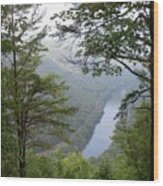 West Virginia River Wood Print