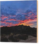 Western Desert Sunset Wood Print