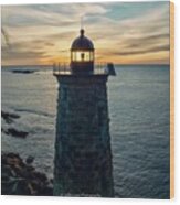 Whaleback Light Wood Print