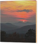 White Mountains New Hampshire Sunset 8x10 Wood Print