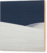White Sands Dark Sky Wood Print