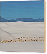 White Sands Panorama Wood Print