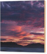 White Sands Sunset Wood Print