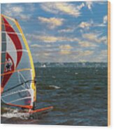 Wind Sailing Wood Print