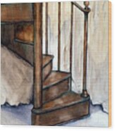 Winding Copper Staircase Wood Print