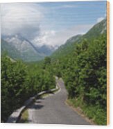 Winding Road To Theth - Albania Wood Print