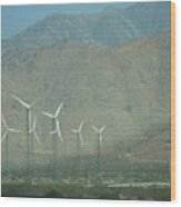 Windmills Of Palm Springs Wood Print