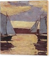 Winslow Homer - Gloucester Mackerel Fleet At Sunset Wood Print