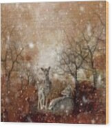 Winter Forest Wood Print