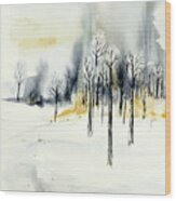 Winter Silence Wood Print