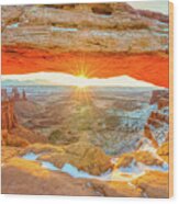 Winter Sunrise At Mesa Arch Wood Print