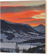 Winter Sunrise Wood Print