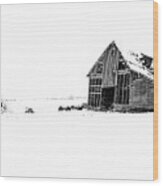 Winter Weathered Barn Wood Print