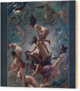 Witches Going To Their Sabbath By Luis Ricardo Falero Old Masters Classical Art Reproduction Wood Print