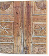 Patterns On Wooden Door Wood Print
