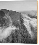 Wrynose Pass Cloud Inversion Lake District Wood Print