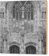 Yale University Sterling Library Iii Bw Wood Print