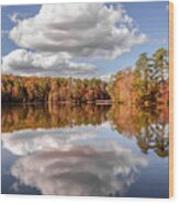 Yates Mill Pond Reflection Wood Print