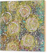 Yellow Rose Bouquet Mosaic Wood Print