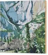 Yosemite Falls Wood Print