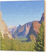 Yosemite Panorama Wood Print