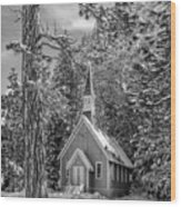 Yosemite Valley Chapel Wood Print