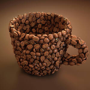 Coffee Beans In Shape Of Coffee Cup #1 by Science Photo Library