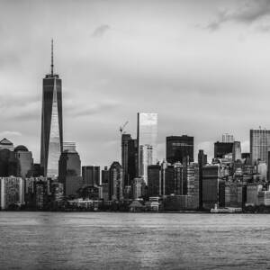 Manhattan Skyline Middle Triptych #1 by David Morefield