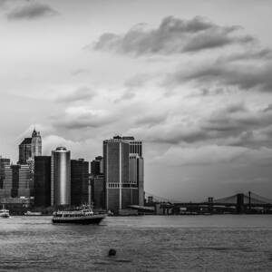 Manhattan Skyline Right Triptych #1 by David Morefield