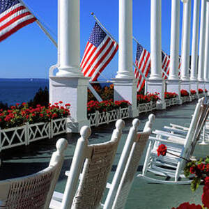Porch Of The Grand Hotel, Mackinac #1 by Panoramic Images