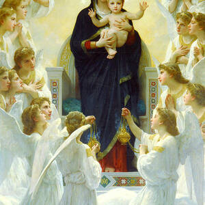The Virgin With Angels #1 by William-Adolphe Bouguereau