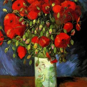 Vase With Red Poppies #1 by Vincent Van Gogh