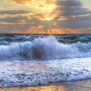 Splash Sunrise #2 by Debra and Dave Vanderlaan