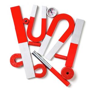 Magnets With A Small Compass #3 by Science Photo Library
