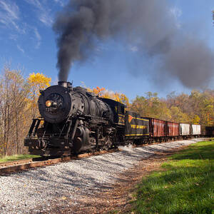 WM Steam train powers along railway #3 by Steven Heap