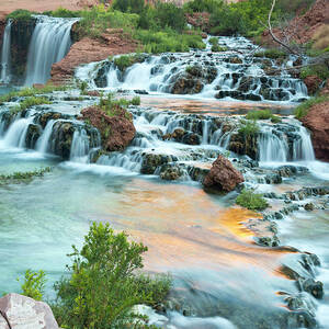 Navajo Falls On The Havasupai #4 by Chuck Haney