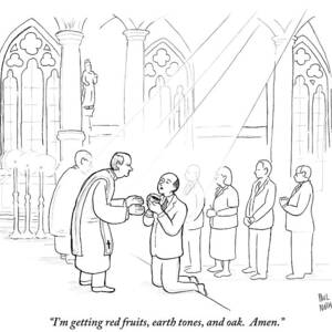 A Man To Priest As He Drinks The Wine by Paul Noth