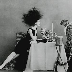 A Model With A Cheetah by Leombruno-Bodi
