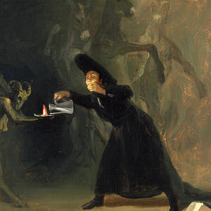A Scene from The Forcibly Bewitched  by Francisco Goya