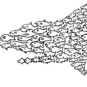 A Shark Is Chased By A School Of Fish That by David Sipress