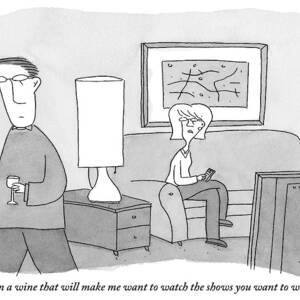A Woman Seated On A Couch In Front by Peter C. Vey