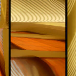 Abstract Triptych - Omaha Library Building by Nikolyn McDonald
