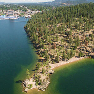 Aerial View Of Tubbs Hill And Lake by Matt Andrew