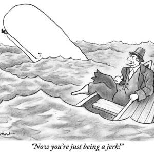 Ahab In A Rowboat by David Borchart