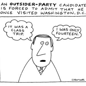 An Outsider - Party Candidate Is Forced To Admit by Charles Barsotti