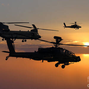 Apache Escort  by Airpower Art