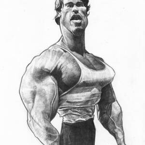 Drawing of Brock Lesnar with Paul Heyman enjoy   rBrandonDE