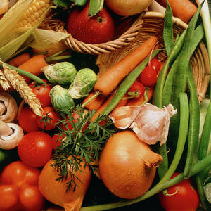 Assortment Of Salad Vegetables And Fruits by Science Photo Library