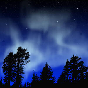 Aurora Borealis Wall Mural by Frank Wilson