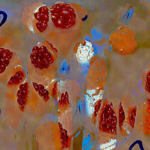 Blackberry Abstract 5 by Lynda Lehmann
